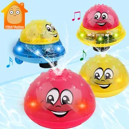 Bath Toys Bath Toys Spray Water Light Rotate With Shower Kids Toys For Children Toddler Swimming Party Badrum LED Light Toys 230221