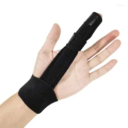 膝パッド調整可能なフィンガーホルダープロテクタースポーツ手首の親指の手をサポートブレース保護スリーブ保護指