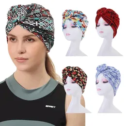 Hair Accessories Ramadan Muslim Fashion Print Turabn Hat Adult Bohemian Hijab Caps Women Headwrap Bonnet Lady Headwear Hats