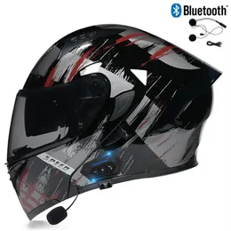 Мотоциклетные шлемы Мужчины женщины Bluetooth полный лицевой шлем интеграл маска Sports298g