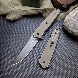Columbia River Crkt 7091 Vouwmes, 420 stalen ingelegde G10 -handgrepen, camping Outdoor Tool EDC Pocket Knives