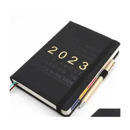 Anteckningar Planerare A5 Agenda 2023 Schede Journal Kawaii Sketchbook Diary Office Accessories School levererar anteckningsbokspapper Drop Delive DH8WR