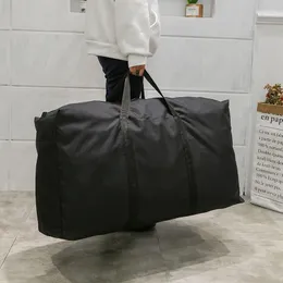 Duffelpåsar unisex tunn fällbar bagageväska stor kapacitet bärbar duffel casual ljus män handväska weekender oxford klädlagring
