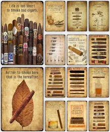 Cigars Vintage Metal Posters Whiskey Retro Tin Signs Bar Cafe Wall Art Decorative Plaque Modern Home Living Room Decor Aesthetic 20x30cm Wo3