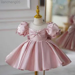 Kız Elbiseleri Üst düzey Çocuk Vaftiz Prenses Akşam Elbise Bead Tasarım Düğün Doğum Günü Partisi Kızlar Eid A2401 W0221