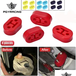 نظام عادم الدراجات النارية PQY Pileurethane العادم/كاتم الصوت شماعات قصيرة 4pcs/الكثير من كاتم الصوت Universal Red أو Blue PQY8952 تسليم DHUMC