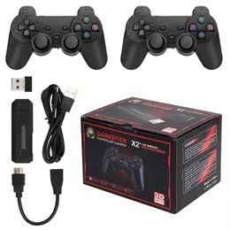 X2 플러스 게임 스틱 향수 호스트 3D 레트로 비디오 게임 콘솔 2.4G 무선 컨트롤러 HD 4.5 시스템 41000 게임 PSP/PS1용 40 에뮬레이터