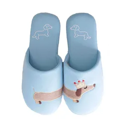 Slippers Millffy Women's unicorn house slipper Dachshund dog cotton bedroom indoor slippers Z0215