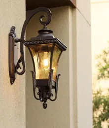 Outdoorowe lampy ścienne Wodoodporne gospodarstwo domowe korytarz willi europejski styl retro bramka ogrodowa lampa 2086069