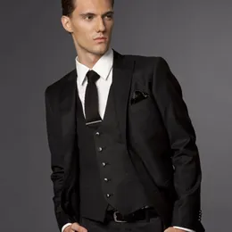 Trajes masculinos Blazers trajes de adaptação sob medida Surmesure Black Wedding for Groom Custom Made Tuxedos Bespoke 230222