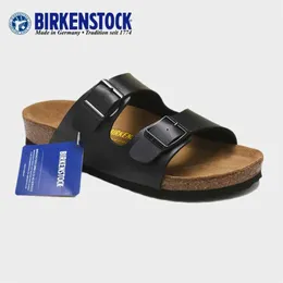 Tasarımcı Birkinstock Terlik Outlet Bracken Terlik Arizona Kadın Ayakkabıları Erkekler Deri Cork Çift Button Beach Sandalet