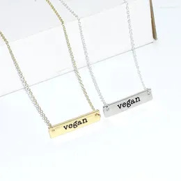 Colares pendentes fofos de colar de barras artesanais Cartas vegetarianas VEGETIA CARKER JOENS Presente para pessoas