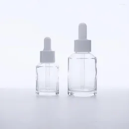 Storage Bottles 100PCS 30Ml 60ML Clear Glass Dropper Bottle Fillable Empty Cosmetic Packaging Container Vials Essential Oil