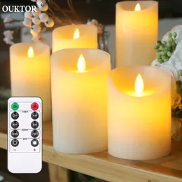 Candles 3pcslot LED Candles Light Flameless Tea Lights Remote Creative Night Light for Home Wedding Party Christmas Decoration Lamp 230222