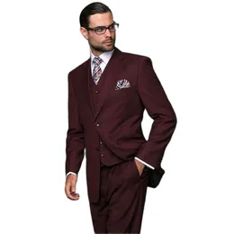 Men's Suits Blazers Classic Men's Suit Smolking Noivo Terno Slim Fit Easculino Evening For Men Burgundy Tailor Made Wedding Blazer Formal 230222