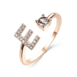 Новое кольцо: буквы розового золота, у белых бриллиантов, украшения с открытой рукой, уникальные кольца женщин