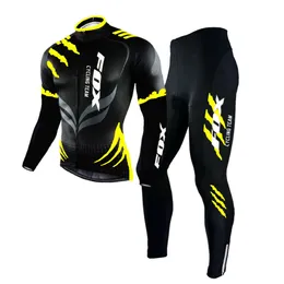 Cycling Jersey Sets Team Man Sports Bicycle Autumn Mtb Clothing Long Sleeve Triathlon Mountain Bike Pants Set 230222