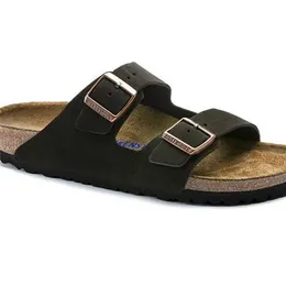 Designer BirkinStock Shoppers Outlet Boken Shoes Bottom Slippers Men e Mulheres Mesmo estilo Fosco de couro fosco de peito duplo Arizona Europeu