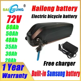 Hailong Batary Maks 72V Elektrik Bisiklet Dönüşüm Kiti 60V 72V 1500W Lityum Pil Paketi 20 30 35 40AH 50AH 60AH Lityum Pil