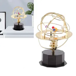 Dekorativa föremål Figurer Grand Orrery Model of the Solar System Metal Mechanical Decoration for School Home Office Desk Decor 230224