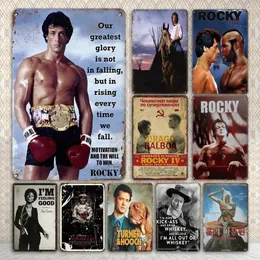 Classic Movie art painting Shabby Chic Gym Fitness Room Decorative Metal Plate Tin Sign Retro Art Poster Man Cave Home Wall Decoration Plaques Size 30X20cm w02