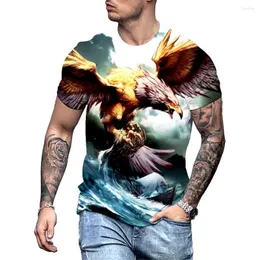 قمصان الرجال 2023 الرجال 3D قميص Harajuku الملابس الصيفية رسومات الحيوان قمم 5XL شارع عارضة الذكور TEE O الرقبة كبيرة الحجم