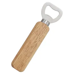 Großhandel Holz Flaschenöffner Bier Dosenöffner Haushalt Küche Bar Werkzeuge für Zuhause Griff Handheld Wein Soda Glas Kappe Gadgets