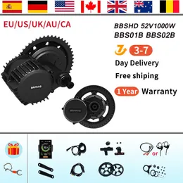 BAFANG BBS02B BBSHD 48V 500W 750W 1000W 36V250W 350W MID DRIVE MOTOR EBIKE KIT 8FUN Cykelmotor Kraftfull elektrisk cykelpaket