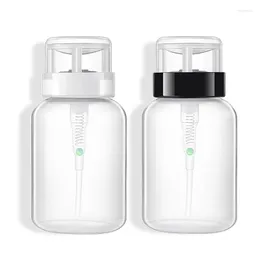 Storage Bottles 200ml Empty Pump Dispenser Liquid UV Gel Polish Nail Art Clean Acetone Bottle Cleanser Remover