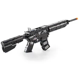 621 stuks M4A1 Assault Rifle Building Build Assembly Toy Gun Kind Adult Educatief kan schieten Rubber creatief cadeau6560151