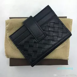 Genuine Leather Credit Card Holder Wallet Classic Woven Designer Hasp ID Card Case Purse 22 New Arrivals Fashion Travel Wallets 321L