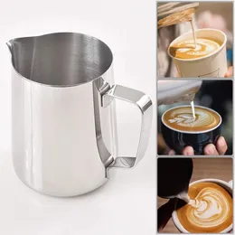 Conjuntos de utensílios de café em aço inoxidável jarro para espuma de leite barista espumador de leite artesanal cappuccino recipiente para preparo de leites copo de espuma ferramenta para café sem