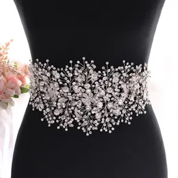 Wedding Sashes TRiXY SH240 Stunning Bridal Belt Designer Fashion Alloy Flower Belts Formal Rhinestone Wholesale