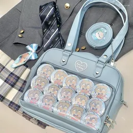 Bolsas de noite yuocl kawaii color de doces feminino jk lolita pu woman saco 2023 tend ombro bolso mujer com bolsa de moedas