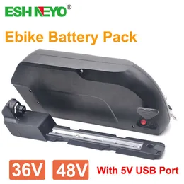 Tiger Shark Electric Ebike Pil Paketi 36V 48V 13AH 15AH 17.4AH 18650 DIY Elektrikli Bisiklet Lityum İyon Pilleri USB bağlantı noktası