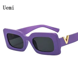 Sonnenbrille Neue Mode Marke Designer Quadrat Sonnenbrille Für Frauen Männer Retro Rechteck Rahmen Lila Trending Sonnenbrille Shades UV400 Eyegla G221215