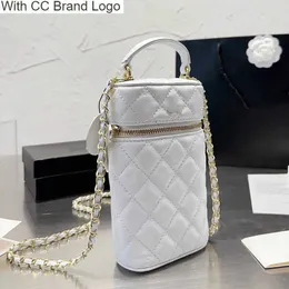 CC Cross Body verticale Mini donna Borsa a tracolla con cerniera e patta Matelasse Catena in pelle trapuntata Borsa versatile per cosmetici Borsa a tracolla di design di lusso Card Ho