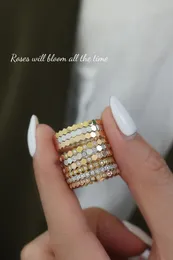 Pierścienie plastra plastra miodu Nisza niszowa 18K Rose Gold Honey Pierścień pełen diamentowej nakładki mody Jewlery