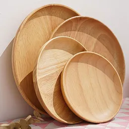 Teller hochwertige runde Form Holz Servierplatte Restaurant Tablett Obst Dessert Snack Küche Vorräte