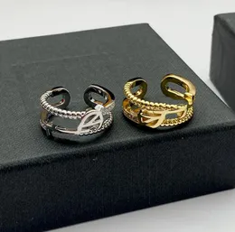 أزياء الذهب الفضة مطلي ب BAND RINGS BAGUE للرجال نساء المصمم الكلاسيكي خاتم الخطاب للجنسين للزوجين الخاتم الهدية الذكرى السنوية
