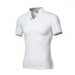 Men's Polos 2023 Zomer Nieuwe Aankomst Katoen Mannen Polo Shirt Tops Fashion Brand Plus Size Korte Mouw Zwart Wit Homme Camisa7XL