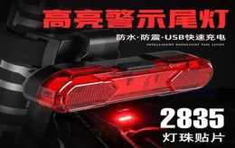 Akcesoria rowerowe USB ładowanie LED Ostrzeżenie LED Light Night Riding Waterproof Waterproof Tailgight Mountain Bike Lights5491030