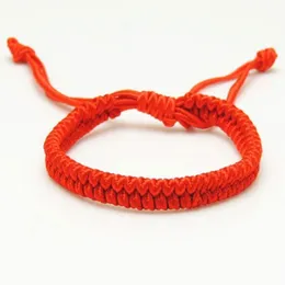 Corde tressée tissée à la main de couleur rouge, Bracelets à breloques pour femmes et hommes amoureux, bijoux de décoration d'anniversaire réglables