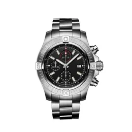 Новый Super Avenger II 1884 Мужские часы Quartz Chronograph Bracelet Bracelet Sapphire Glass Black Blue Sport295V Sport295V