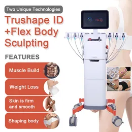 Vertikal RF -bantningsmaskin 2 i 1 Trushape ID Flex Monopolär radiofrekvens Body Slim Weight Reduction Cellulite Borttagning Ansikt Lyft Muskel Buidling Device