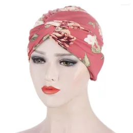 ملابس عرقية تويست Turban Hat Women المسلم Hijab الوشاح الداخلي Leopard African Print Beanie Bonnet تساقط الشعر غطاء Chemo Cap Cap Wrap
