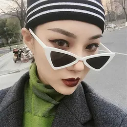 Sunglasses 2022 Fashion Small Cat Eye Sunglasses for Women Tinted Cat Eye Sunglasses Vintage Narrow Inverted Triangle Glasses G221215