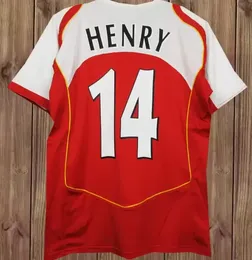 Henry Retro Soccer Jerseys Highbury Pires Reyes 2002 2003 2004 2005 2006 Bergkamp Adams Persie Galla Anteka Overmars Football Shirt