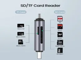 Reader USB 30 Type C tot SD Micro SD TF -kaartlezer voor laptopaccessoires Geheugenkaart Adapter Card Reader6582049