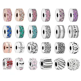 925 pund Silver New Fashion Charm Pandora silverp￤rlor, positionering av sp￤nne, kompatibelt med det ursprungliga armbandet, kvinnors p￤rlor, DIY -smycken